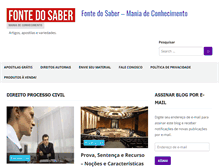 Tablet Screenshot of fontedosaber.com